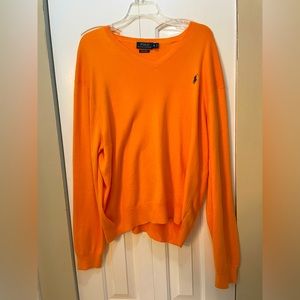 Vintage Polo Ralph Lauren orange crush pullover sweater. Men’s size Large